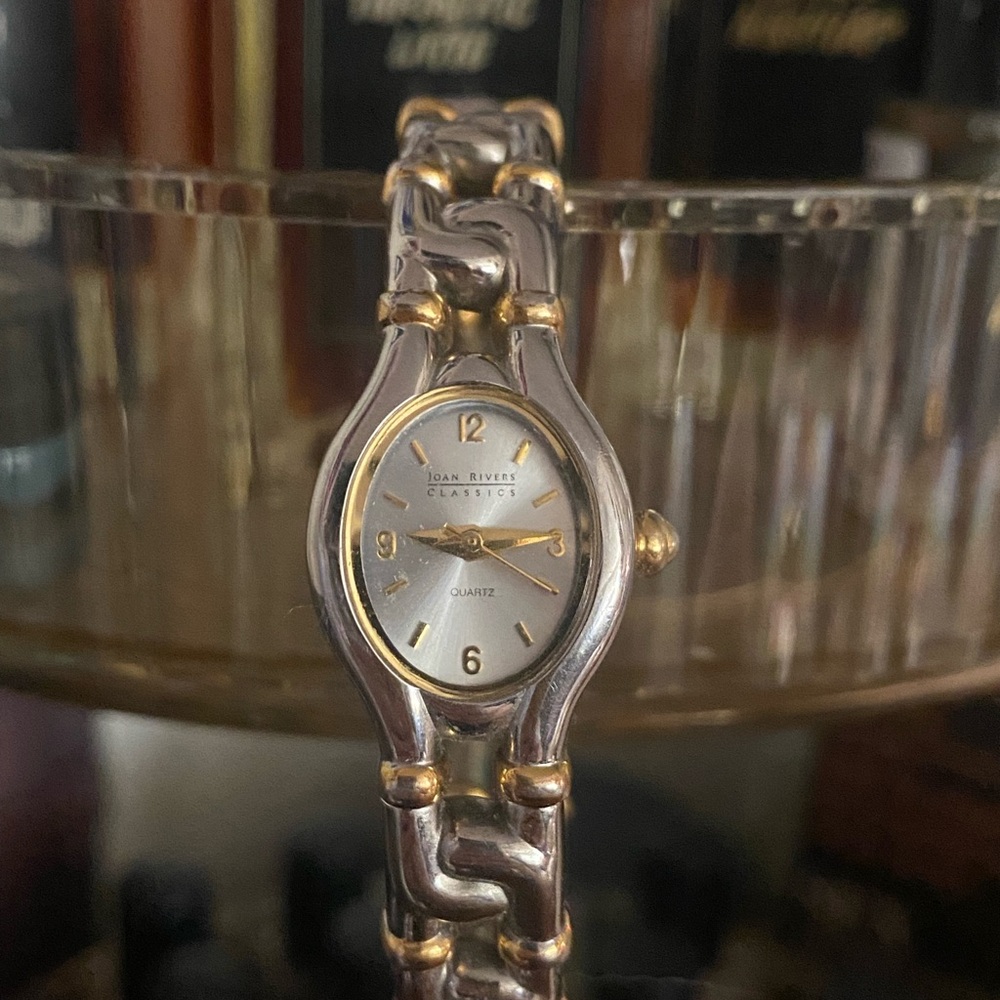 Vintage Joan Rivers Silver and Gold Classic Watch